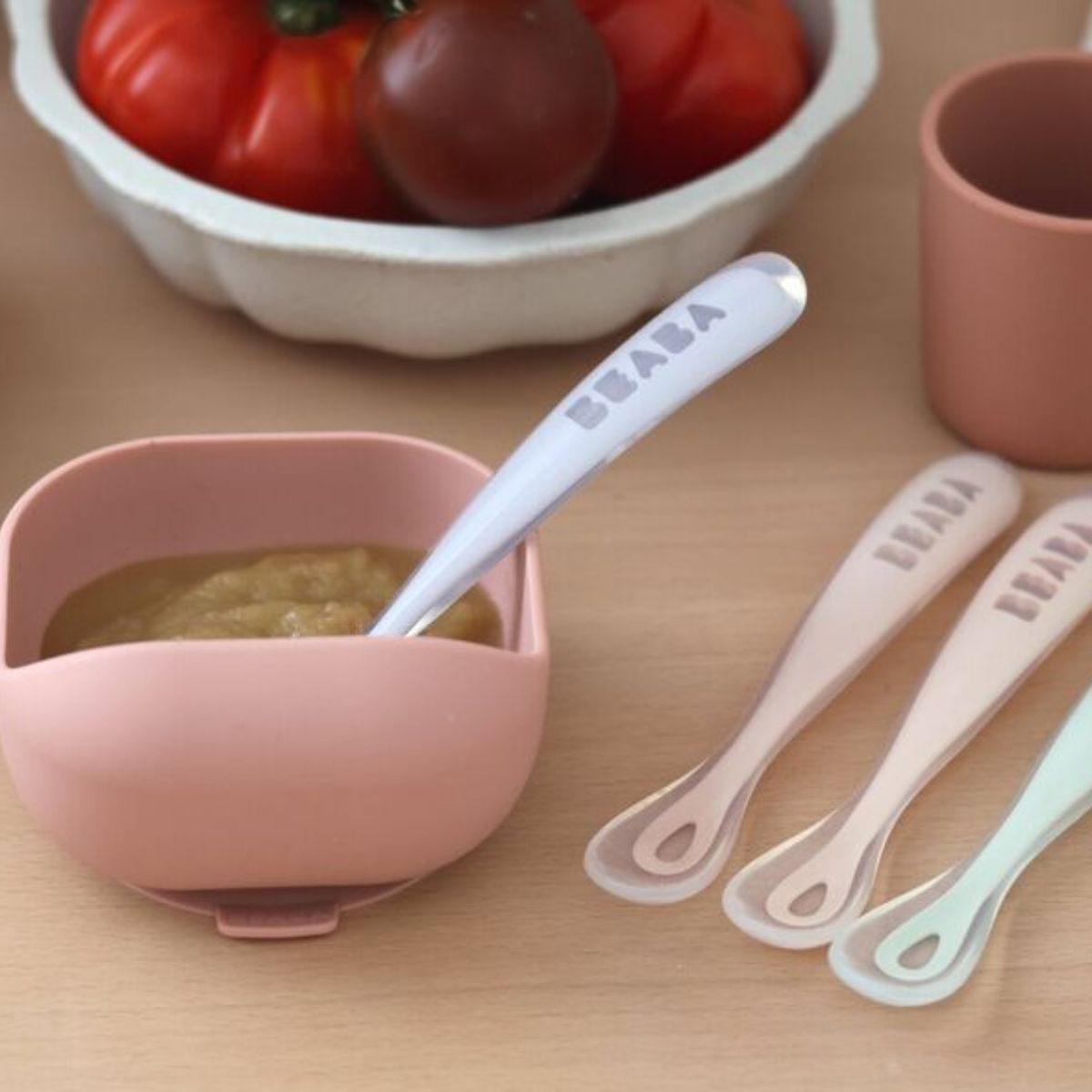 Kit de Colheres Infantil em Silicone Beaba 4 peças Cotcandy - Ideal for First Feeding Stage