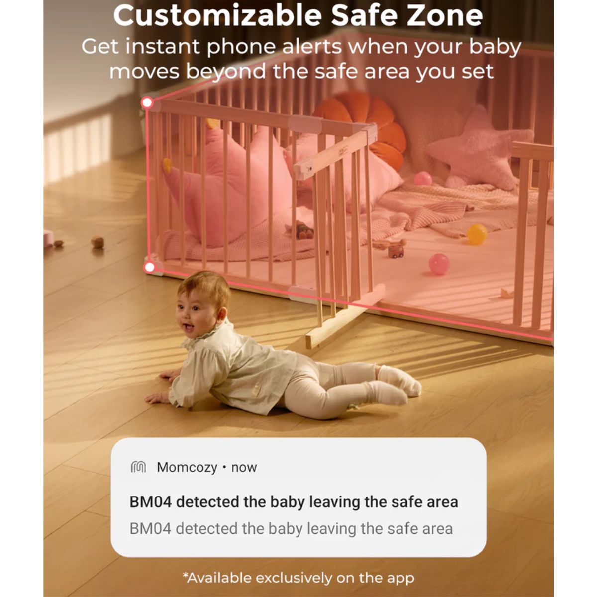 Momcozy 5-Inch Dual-mode Smart Baby Monitor with 1 Camera - BM04 - Real Time Alerts for Peace of Mind